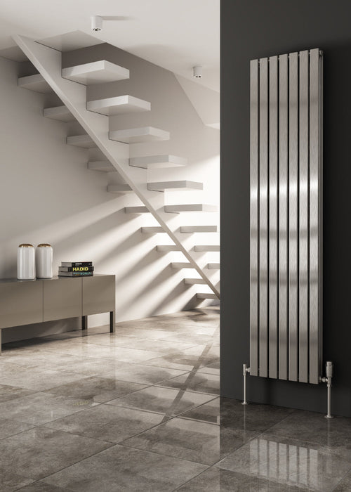 Flox Vertical Double Stainless Steel Radiator - 1800mm x 413mm