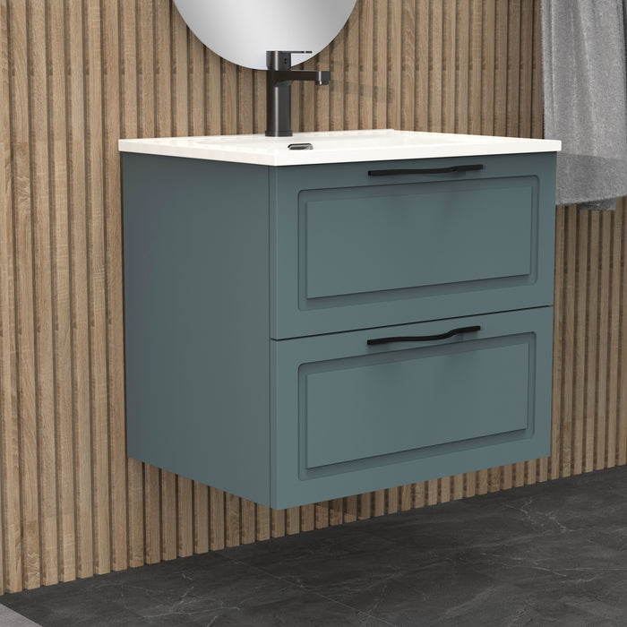 Banyetti  Matador 600mm Ocean Blue Wall Hung Vanity Unit Including Basin