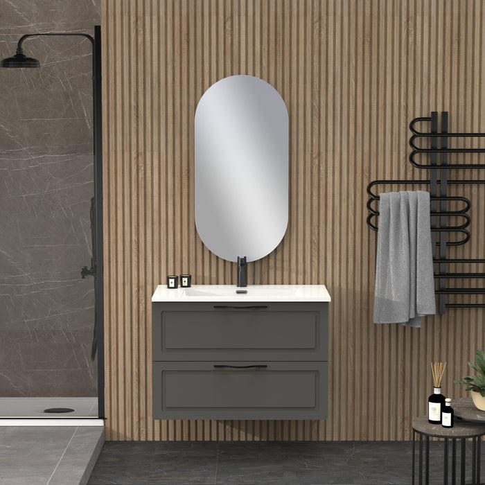 Banyetti Matador 800mm Matt Grey Wall Hung Vanity Unit