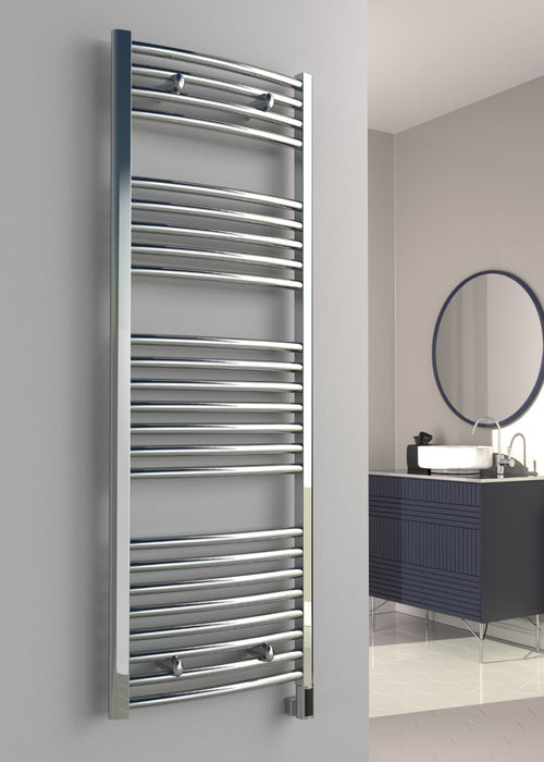 Diva Chrome Curved Electric Radiator - 1200mm x 600mm