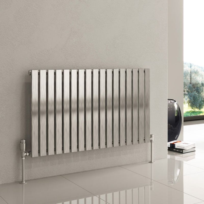 Flox Horizontal Single Stainless Steel Radiator - 600mm x 1180mm