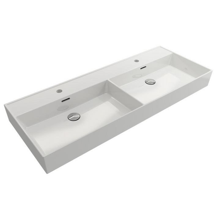 Veneto 1200mm Double Basin Wall Hung - No Tap Hole