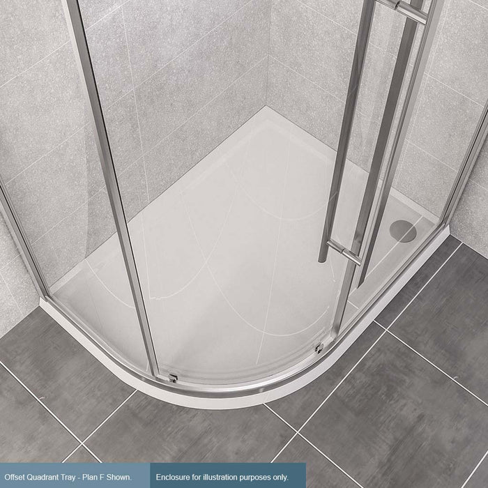 Vantage Offset Quadrant Shower Tray 1000 x 900mm LH