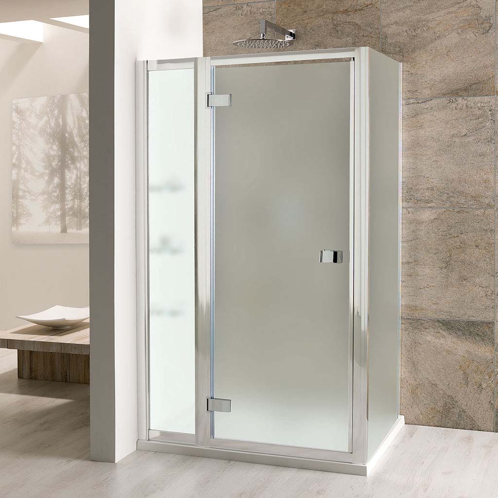 Volente Frosted Glass Hinged Door 6mm Shower Enclosure 1000mm Wise Bathrooms