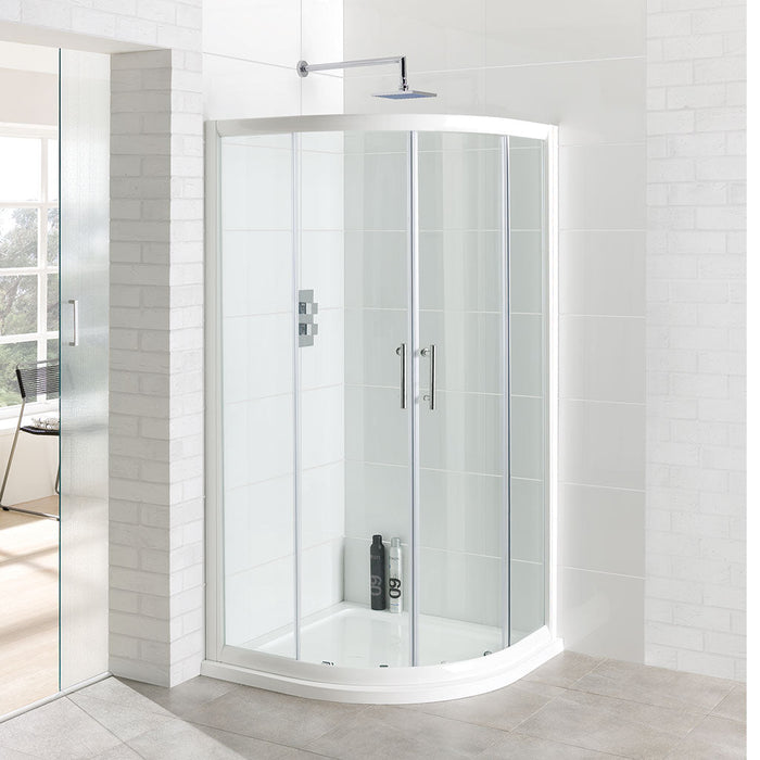 Vantage White Quadrant 6mm Shower Enclosure 900mm