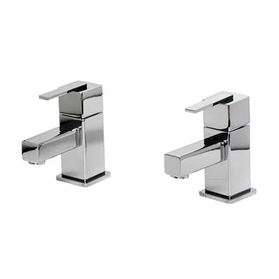 Prado 600 Chrome/Black 1/4 Turn Bath Taps