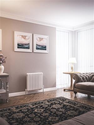 Rubano Gloss White Horizontal Radiator 600 x 1103mm