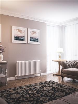 Rubano Gloss White Horizontal Radiator 600 x 383mm