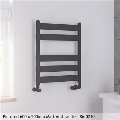 Pelago Matt White Towel Radiator Rail 600 x 600mm