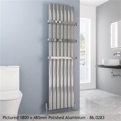 Sandhurst Matt Anthracite Vertical Aluminium Radiator 1800 x 275mm