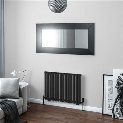 Tunstall Matt Black Horizontal Radiator 600 x 1179mm