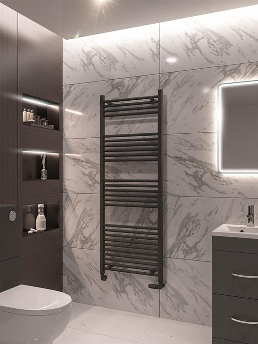 Wingrave Matt Anthracite Straight Towel Radiator 1600 x 600mm