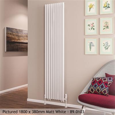 Rowsham Matt Anthracite Vertical Radiator 1800 x 300mm