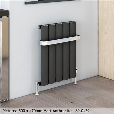 Malmesbury Matt White Horizontal Aluminium Radiator 600 x 375mm