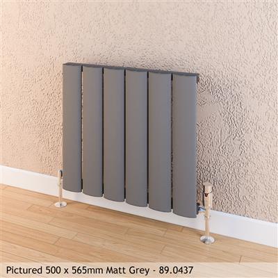 Malmesbury Matt Anthracite Horizontal Aluminium Radiator 600 x 1040mm