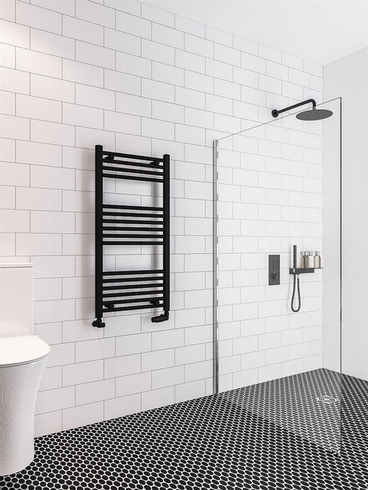 Wingrave Matt Black Straight Towel Radiator 1000 x 500mm