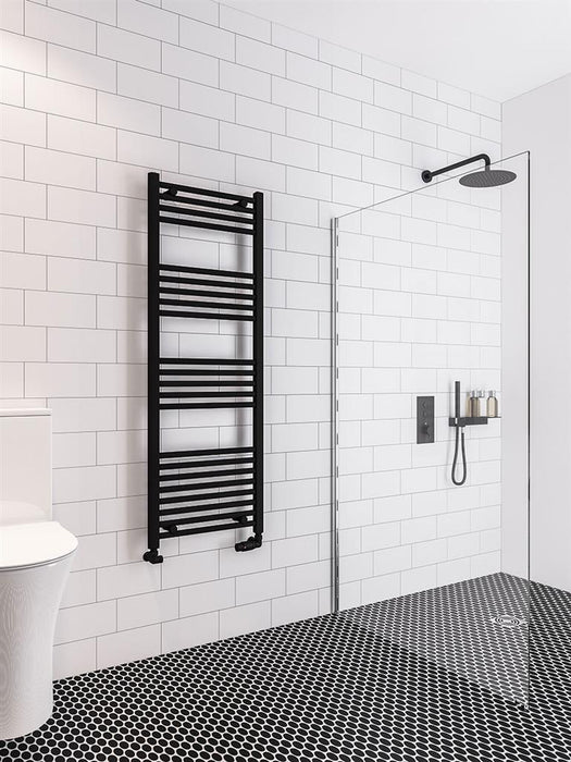 Wingrave Matt Black Straight Towel Radiator 1400 x 500mm