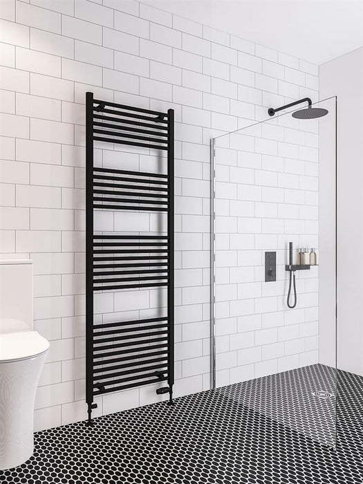 Wingrave Matt Black Straight Towel Radiator 1800 x 600mm