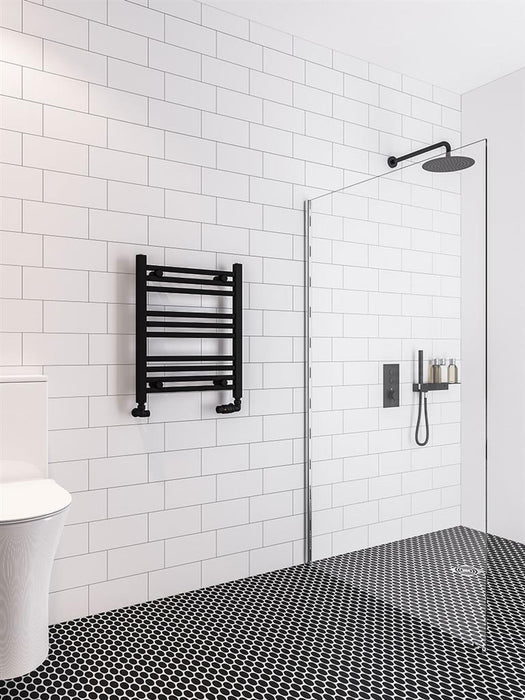 Wingrave Matt Black Straight Towel Radiator 600 x 600mm