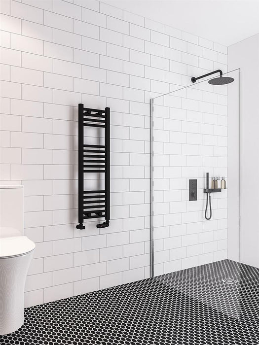 Wingrave Matt Black Straight Towel Radiator 1000 x 400mm