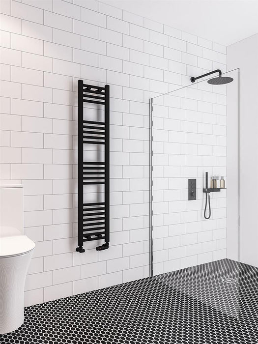 Wingrave Matt Black Straight Towel Radiator 1400 x 400mm