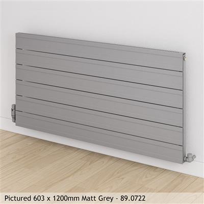 Berkeley Matt White Horizontal Aluminium Radiator 600 x 1600mm