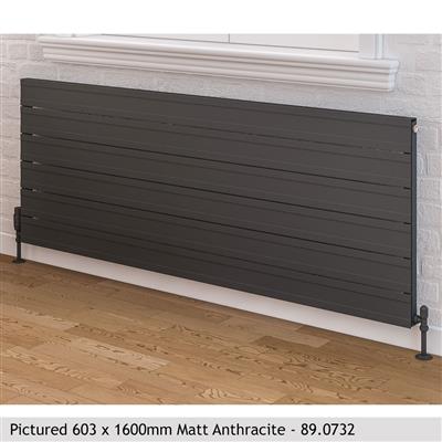 Berkeley Matt Grey Horizontal Aluminium Radiator 600 x 1600mm