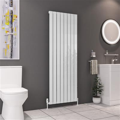 Deddington Gloss White Vertical Radiator 1800 x 310mm