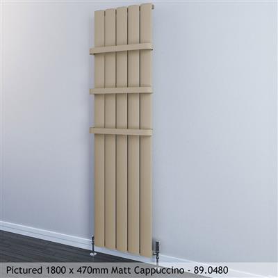 Malmesbury Matt Anthracite Vertical Aluminium Radiator 1200 x 280mm