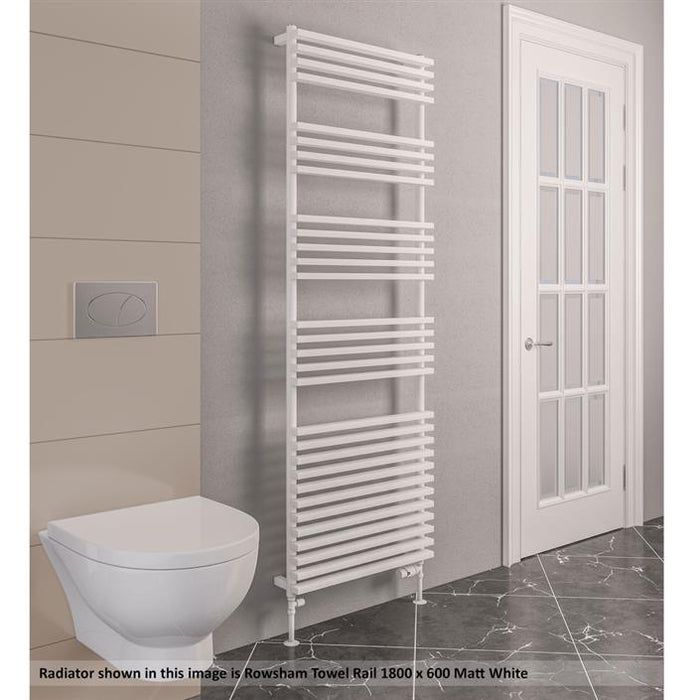 Rowsham Matt White Towel Radiator 1200 x 500mm