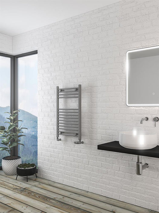 Wingrave Matt Grey Straight Towel Radiator 800 x 500mm