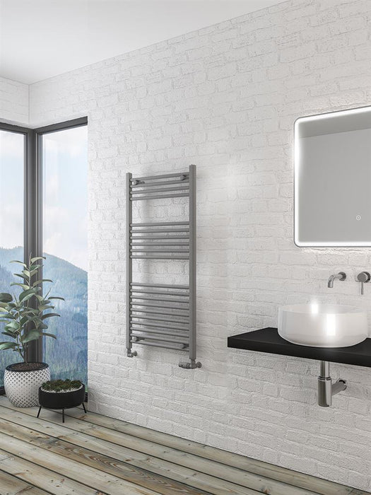 Wingrave Matt Grey Straight Towel Radiator 1200 x 600mm