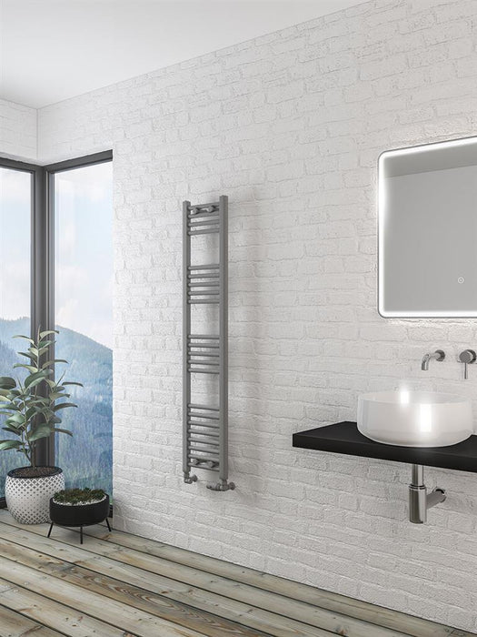 Wingrave Matt Grey Straight Towel Radiator 1400 x 300mm