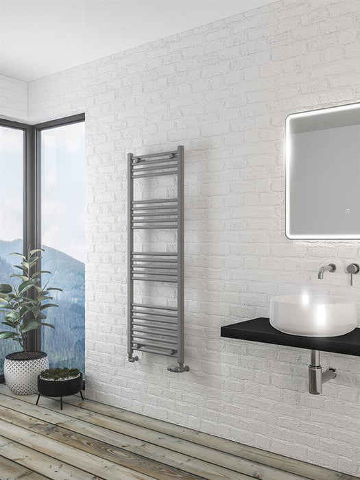 Wingrave Matt Grey Straight Towel Radiator 1400 x 500mm