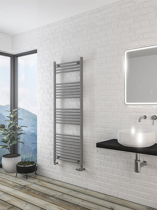 Wingrave Matt Grey Straight Towel Radiator 1600 x 600mm