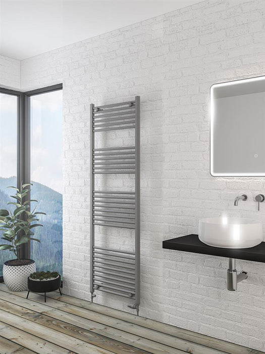 Wingrave Matt Grey Straight Towel Radiator 1800 x 600mm