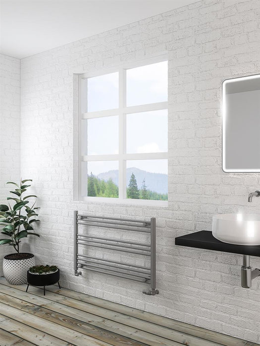 Wingrave Matt Grey Straight Towel Radiator 600 x 1200mm