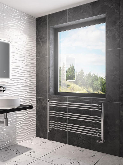 Wingrave Chrome Straight Towel Radiator 600 x 600mm