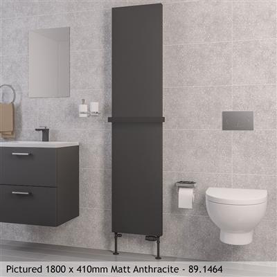 Wingrave Matt Black Flat Panel Radiator 1800 x 410mm