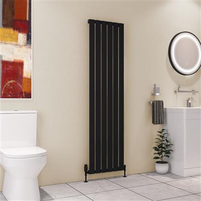 Deddington Matt Black Vertical Radiator 1800 x 550mm