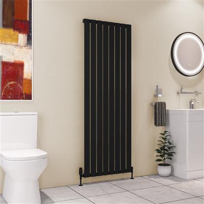 Deddington Matt Black Vertical Radiator 1800 x 310mm