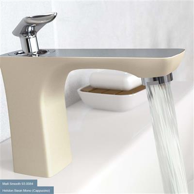 Helston Matt Textured Cappuccino Mono Basin Mixer including Waste