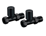 Black Angled Radiator Valves