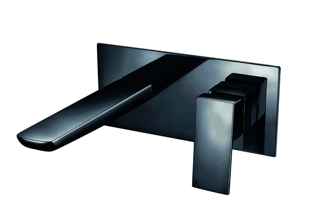 Muro Wall Mounted Bath Mixer - Matt Black