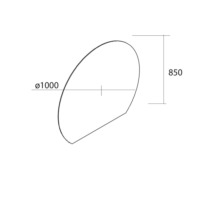 SUNRISE 1000mm Round LED Light Mirror with Shelf IP44