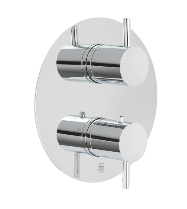 JTP Florence Chrome Thermostatic Concealed Outlet Shower Valve - Select Outlet