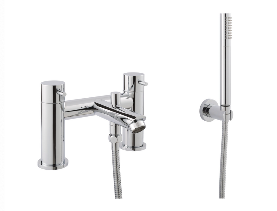 JTP Fonti Chrome Deck Mounted Bath Shower Mixer with Kit