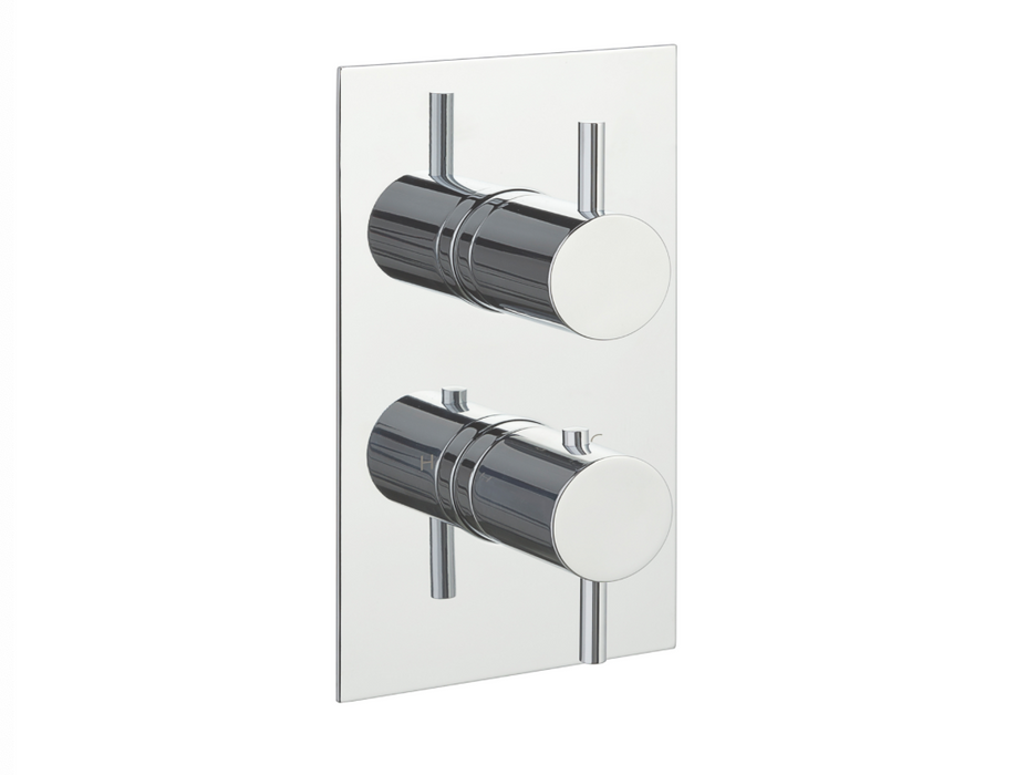 JTP Fonti Chrome Thermostatic Concealed Outlet Shower Valve - Select Outlet