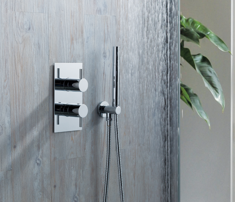 JTP Fonti Chrome Thermostatic Concealed Outlet Shower Valve - Select Outlet