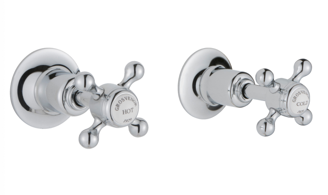 JTP Grosvenor Chrome Wall Valves